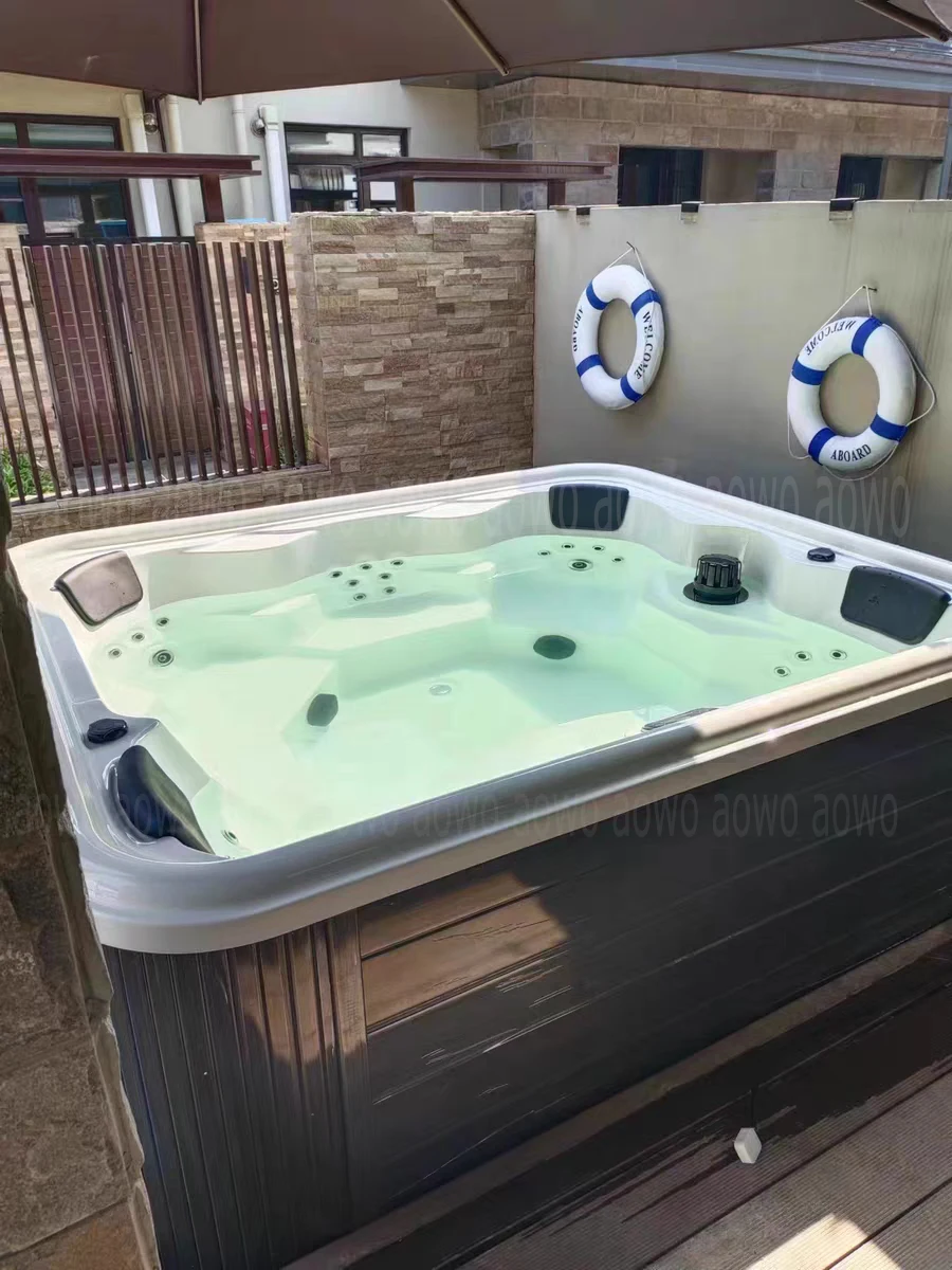 Pool Hydromassage 4 Person Yacuzzi Insulated Spa Tub Outdoor Hot Tube Open-air Public Bathing Massage Spa whirlpool Pool