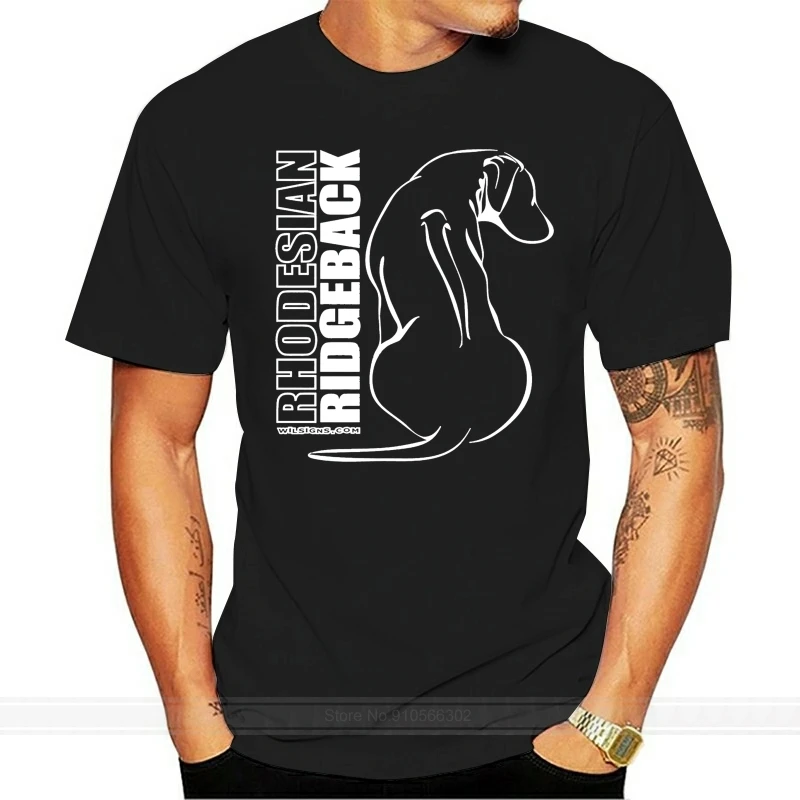 Men T-Shirts Summer Style Fashion Swag TWILPROF T-Shirt Hunde RHODESIAN RIDGEBACK Profil WILSIGNS Siviwonder Shirts for Men