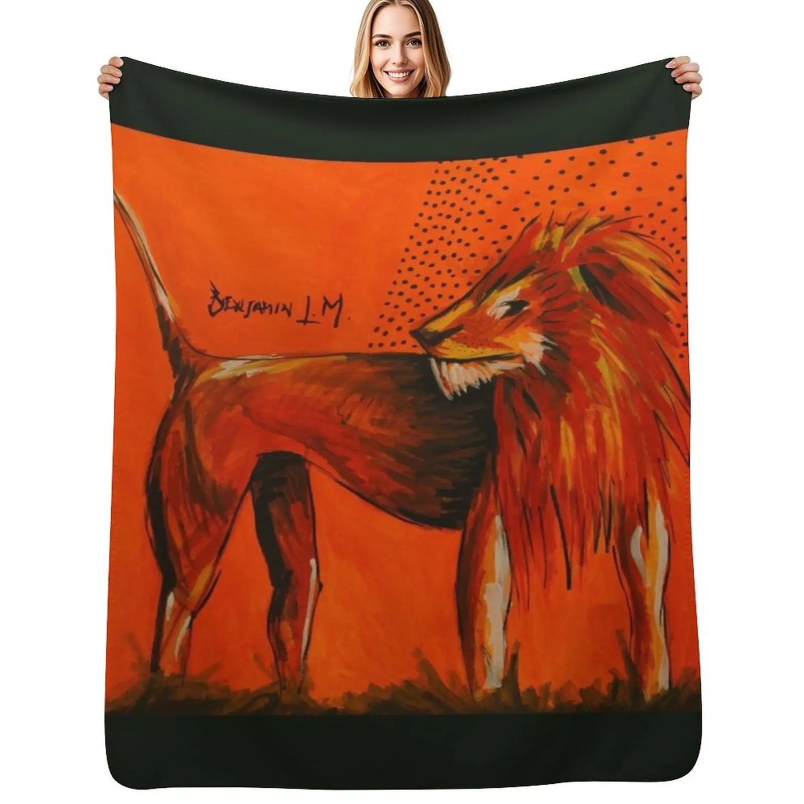 

The King Of The Jungle Handles The Human Condition With Grace Throw Blanket Hairy Blankets For Sofas Sofa Blankets