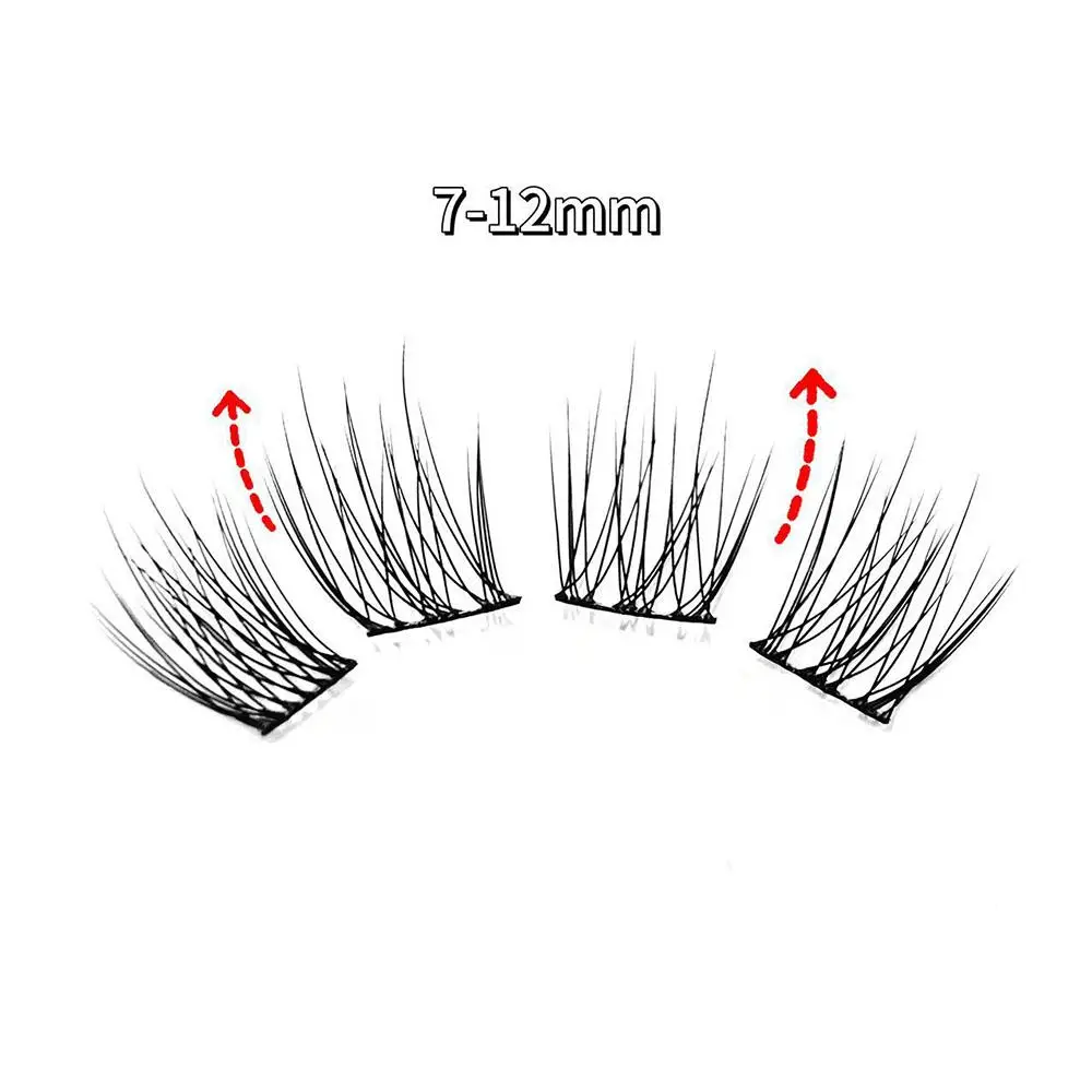 Flauschige Wimpernverlängerung, lange gefälschte Wimpern, Locken, Natur, Wimperntransplantation, Kreuz, falsche Wimpern, DIY-Make-up-Artikel, segmentierte Wimperncluster
