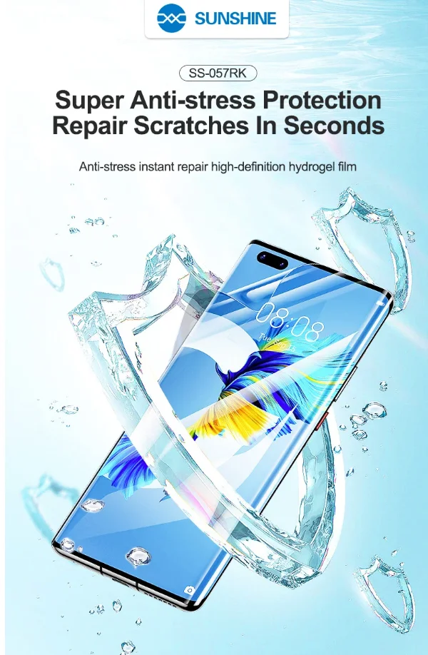 

Sunshine SS-057RK Anti-stress Instant Repair High-definition Hydrogel Filmn for Mobile Phone Front Glass Protective Tool