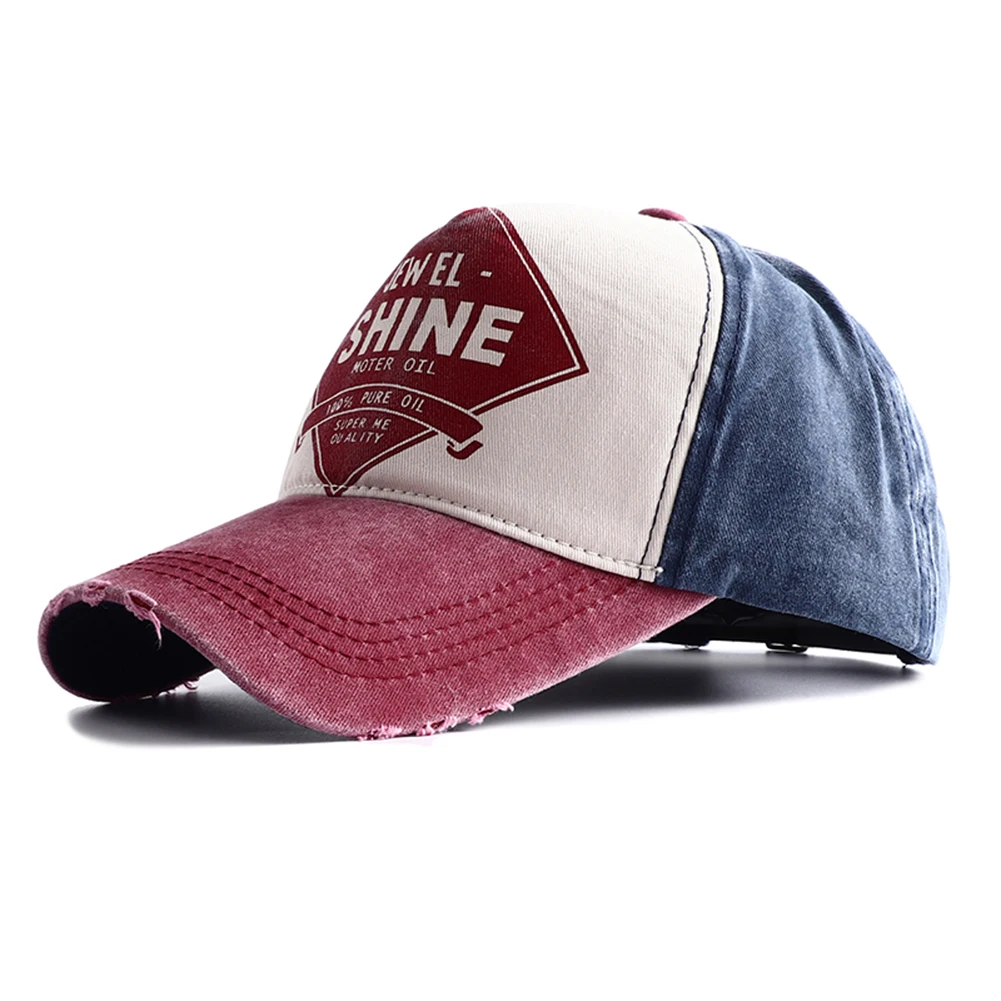 2024 New Unisex Washed Denim Baseball Cap Male Snapback Bonnet Femme Fashion Sport Sun Visor Hats for Women Men Gorro Hombre