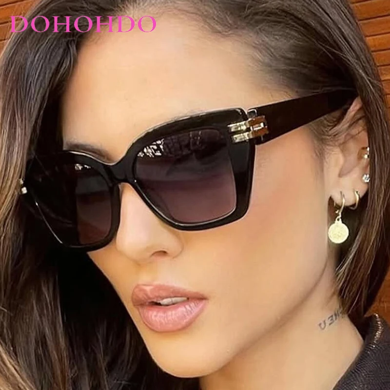 

Trendy Big Frame Square Women Sunglasses For Vintage Classic Luxury Brand Designer Men Outdoors Travel Sun Glasses Unisex UV400