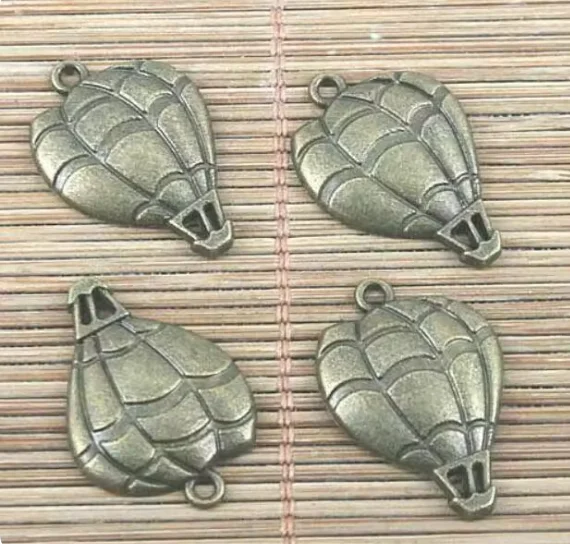 

10pcs 25*17mm hole 1.6mm Tibetan Silver antiqued bronze color Balloon design charms for jewelry findings HWH0724 HWH0724-1