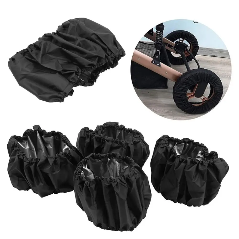 

Oxford Cloth Stroller Wheel Dustproof Cover Black Stroller Accessories Infant Pushchair Wheel Cover Pram Wheel Anti-Dirty Cover