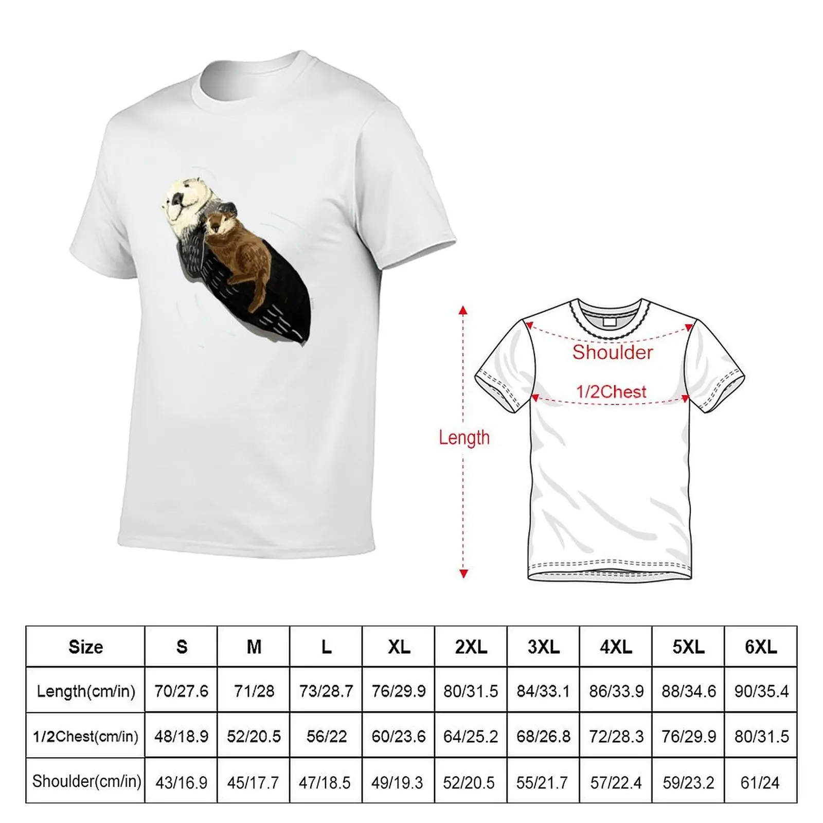 Alaska sea otter mom and baby T-Shirt essential t shirt man tshirt T-Shirt
