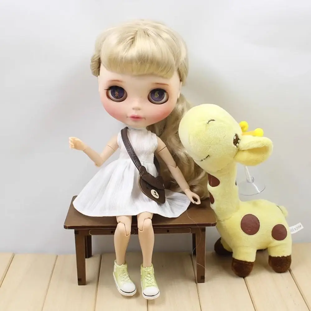 أزياء فستان بحزام الأزهار لطيف فساتين طوق الأميرة الصغيرة DIY الملحقات مع أكياس لدمى azone ob22/24/27
