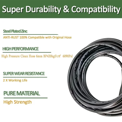 Imagen 2 del producto Manguera de lavadora de alta presión de 0,5-50 M, cable de tubo, manguera de extensión de limpieza de agua para lavadora de coche, manguera de agua M22, conector de latón de 14/15mm