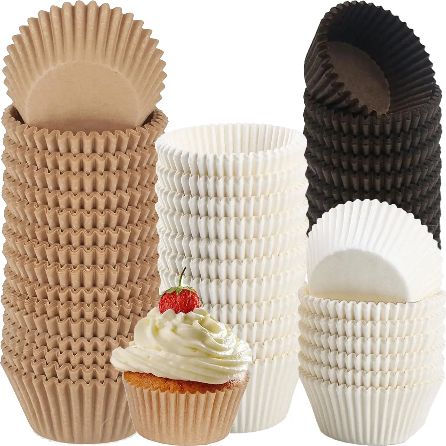 

Food Grade100/500/1000Pcs Baking Cups Cupcake Muffin Liners Paper Cup Baking Molds Greaseproof Wrappers Cupcakes Cake Tools