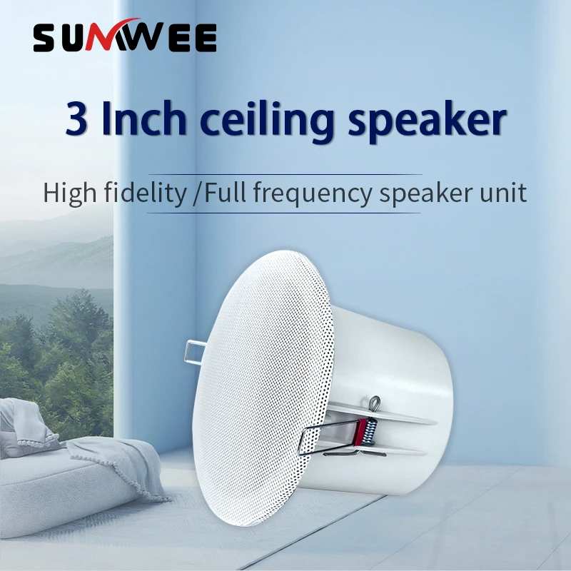 3 Inch 10W Ceiling Speaker Passive Perfect For Office Kitchen Living Room Bathroom 8Ω Speakers Sound Quality Background Music