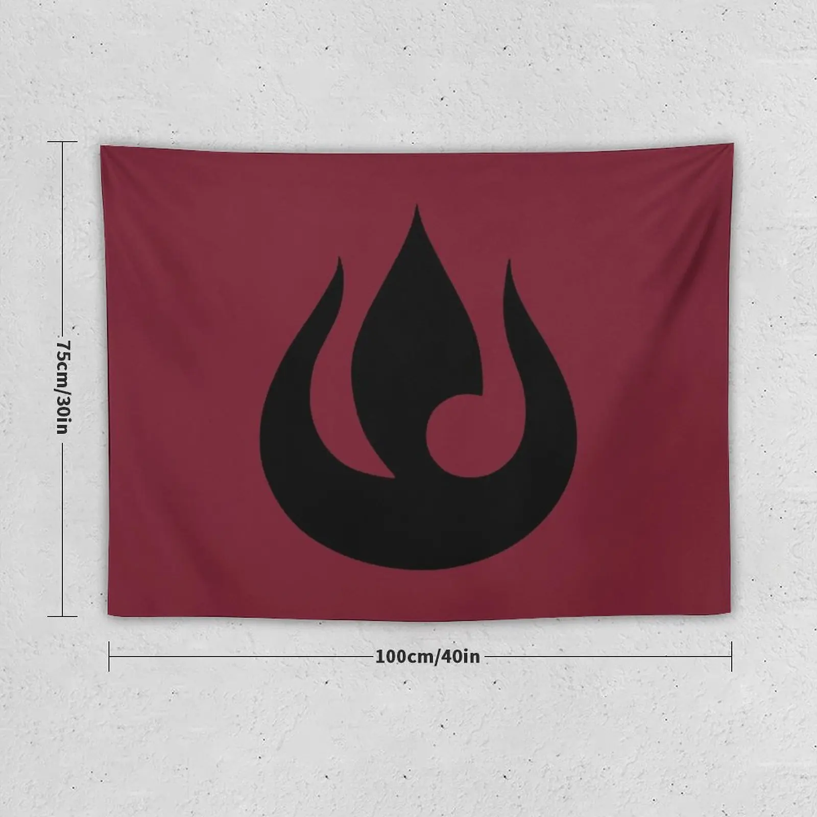 Fire Nation Symbol Flag Tapestry Cute Room Things Wall Hanging