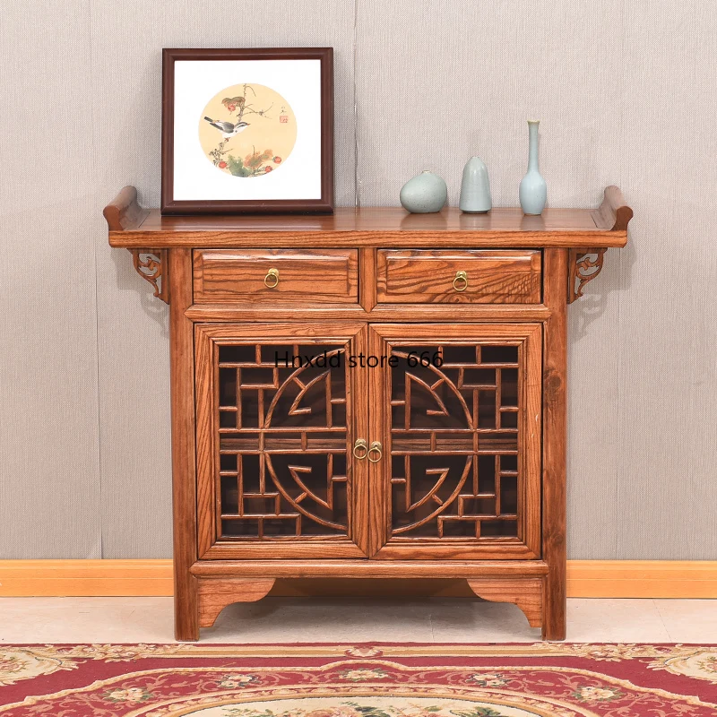 Solid wood side cabinet