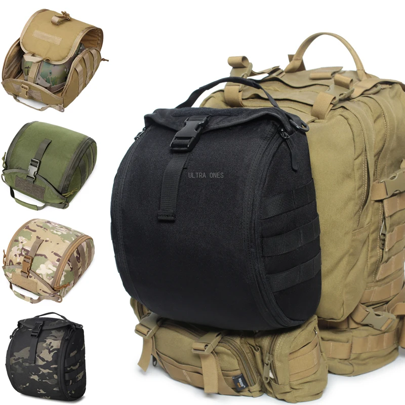 Tactical Helmet Bag Airsoft Paintball War Game Helmets Storage Bags Molle Waterproof Durable Hunting Combat Helmets Pouches