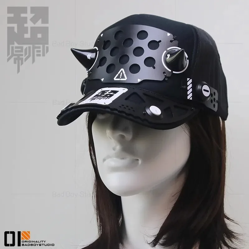 لعبة Cyberpunk Cosplay قناع الملحقات النساء الخيال العلمي الميكانيكية قناع اليد درع تأثيري الدعائم هالوين #4