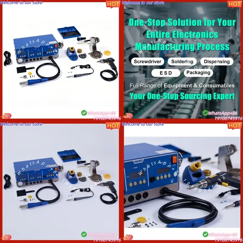 2026 FR702 Anti-static Digital Rework Station Dual Soldering Port Desoldering Hot Air Station for Factory Mobile Motherboard