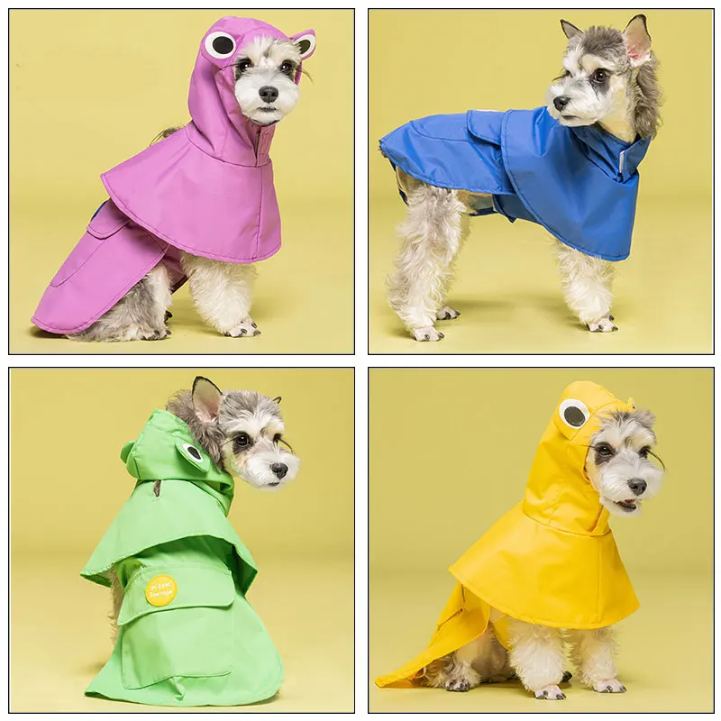 Color Pet Dog Raincoat Coat The Pet Cape Clothes Outdoor Jacket Dog Raincoat CartoonClothes for Small Medium Large Dogs S-3XL