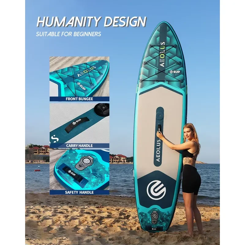 ESUP Inflatable Stand Up Paddle Board PVC ABS Surfboard with Pump Kit  Water Sports Fitness Yoga Beach Lake River Use