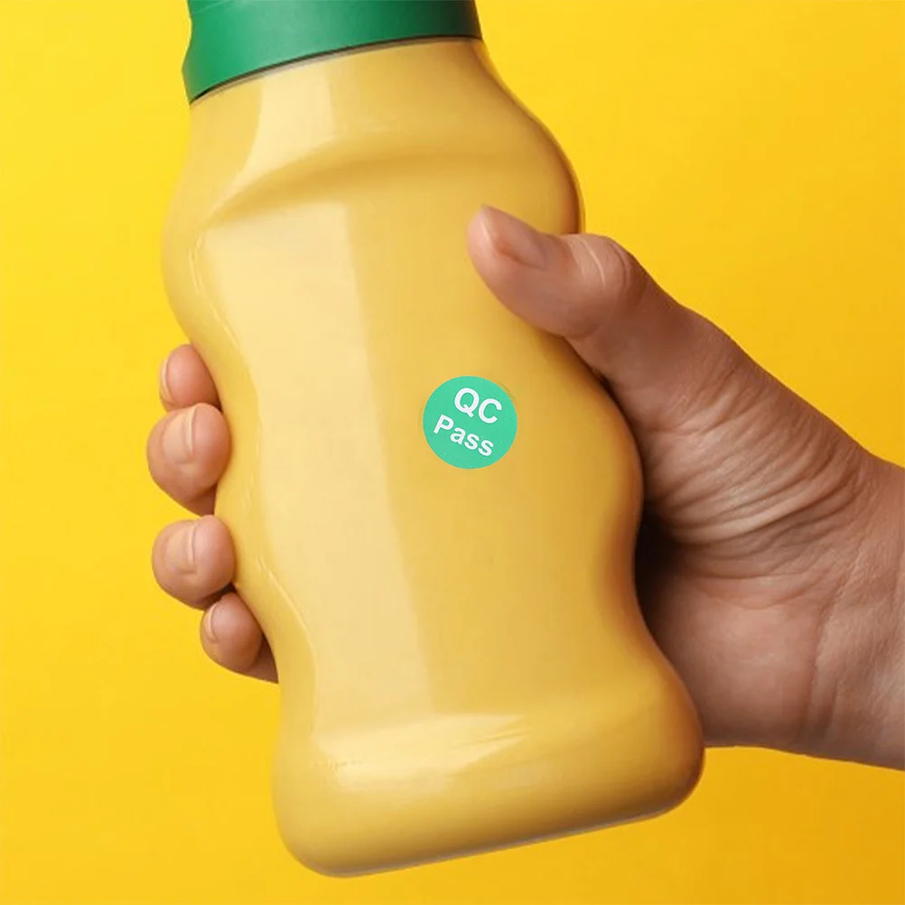 ملصقات تمرير Qc مستديرة 10 أوراق ملصقات لاصقة لإدارة المستودعات وضمان الجودة وتحديد دقيق واستخدام متعدد الاستخدامات #6