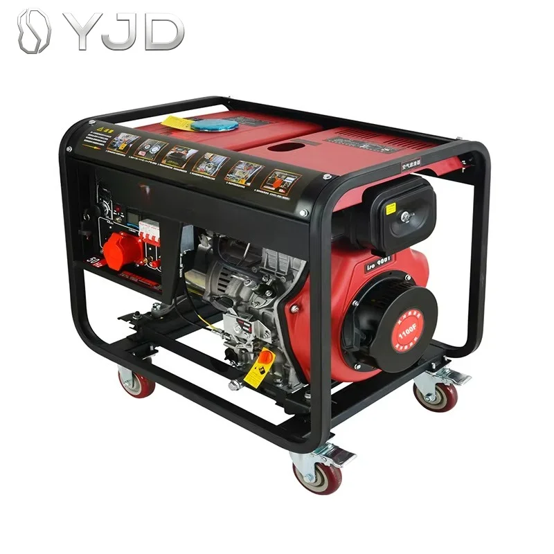 

8KW 10KVA Factory High Quality Open Frame Silent Type Diesel Generator Sets Air Cooling Electric Start Standby Power