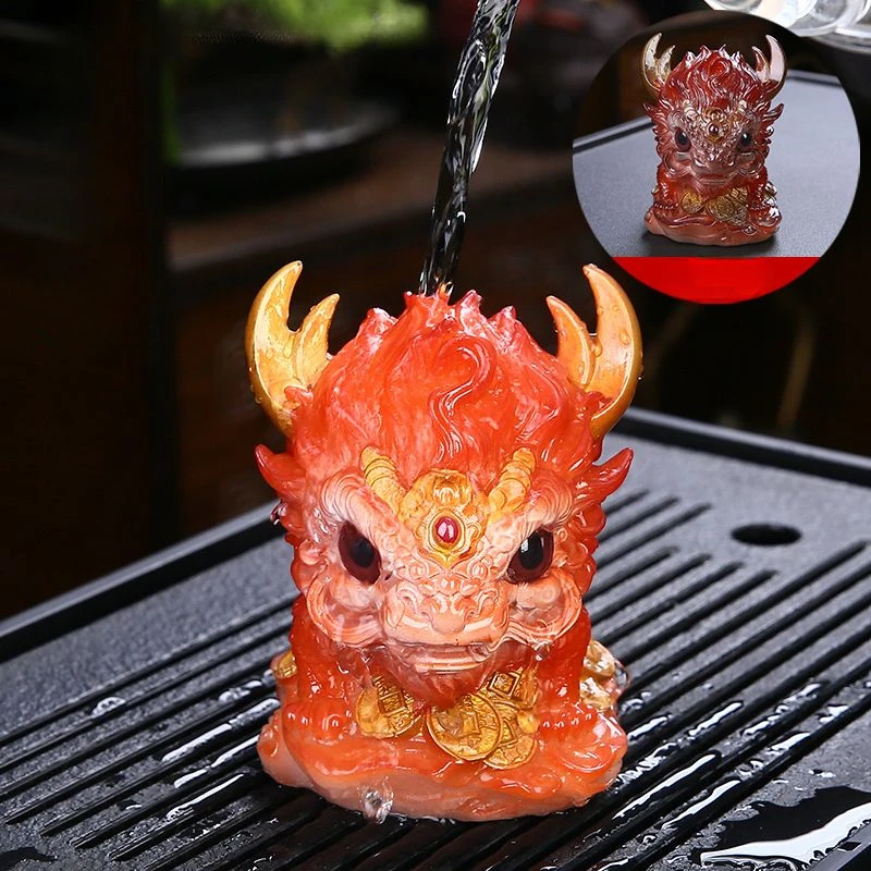 

Creative Personality Tea Set Accessories, Auspicious Unicorn, Golden Toad, Color-Changing Tea, Pet Decoration, Tea Play, Fortuna