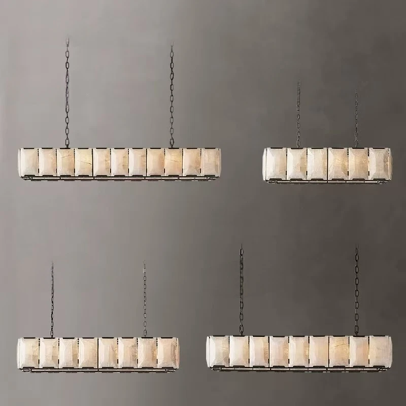 

2025 New Designer Pendant Lamp Chandelier Brass Marble Dimmable Light for Living Room Dining Hotel Villa Luster Ceiling