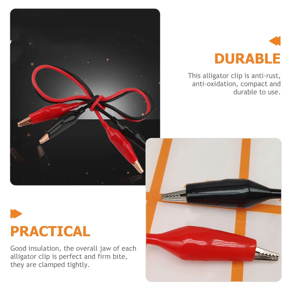 30 قطعة مشبك التمساح معزول سبائك المطاط المشبك الكهربائي لدغة قوية اختبار الكهربائية المشبك لدوائر دراجة نارية السيارة