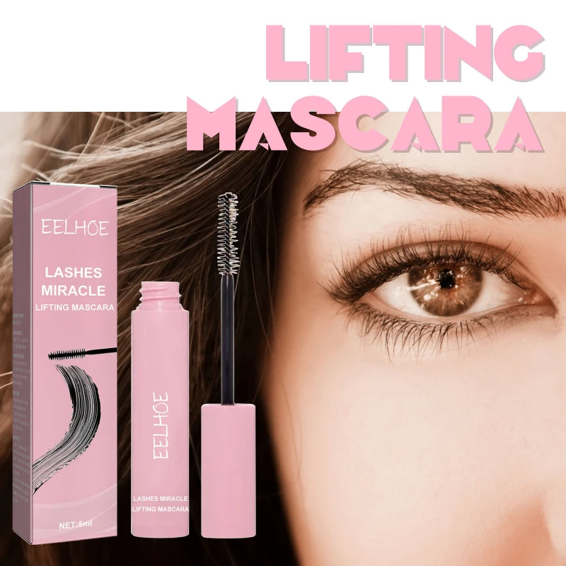 4D Silk Fiber Mascara Lengthens Eyelashes Waterproof Fast Dry Long Lasting Waterproof Eyelash Enhancer Slender Eyelash