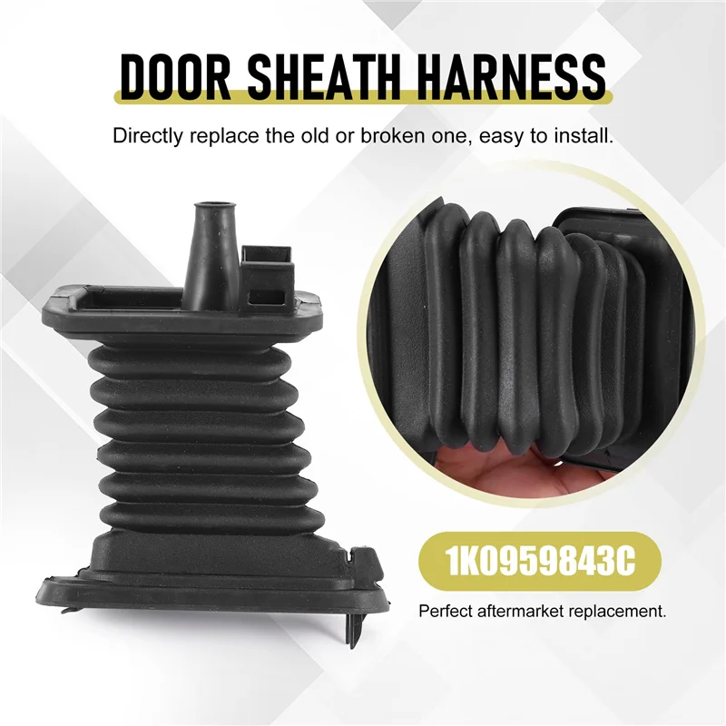 

AX83-1K0959843C Door Side Plate Threading Sheath Door Harness Loom Bellows For Golf Mk5 Mk6 Jetta Passat Skoda 2Pcs