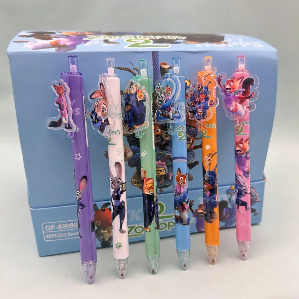 Zootopia 2 stylo à bille à clic pour étudiant Ins de haute qualité, marchandise de film de dessin animé, créativité culturelle