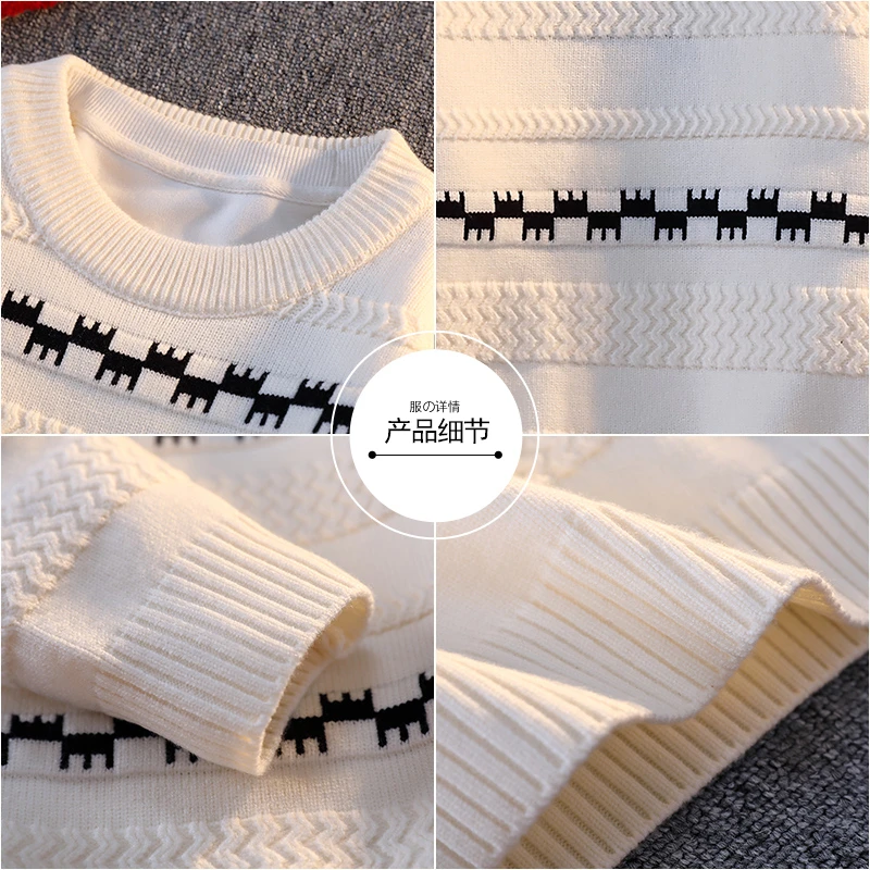 Outono inverno na moda quente em torno do pescoço camisola de malha para masculino engrossado casual solto esportes conforto plus size camisola