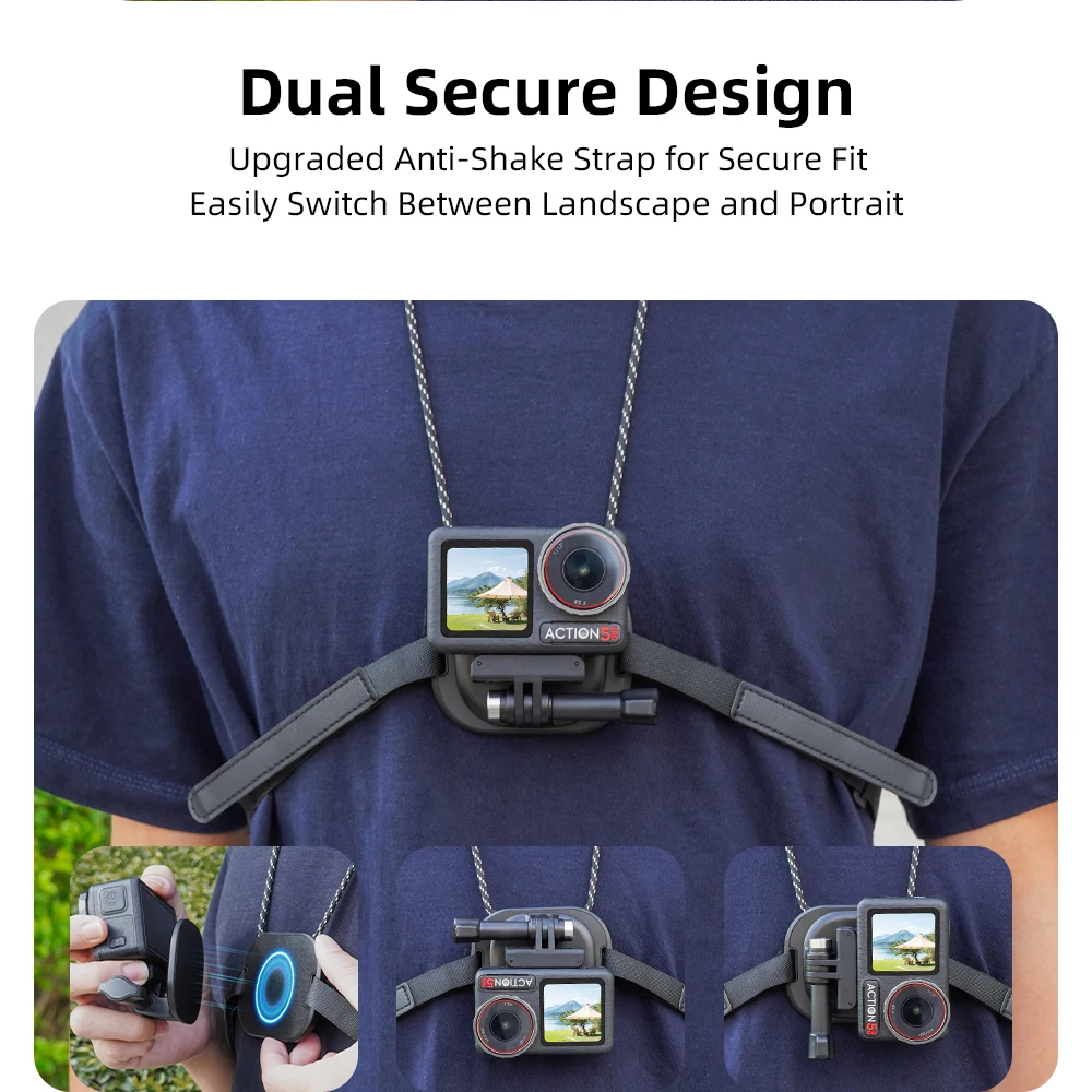 Flymile Nackenhalterung für DJI Action 5/Gopro 13/Insta360 Kamera/Telefon-Halshalterung für Videoaufzeichnung im Innen- und Außenbereich, POV Vlog – Detail 23