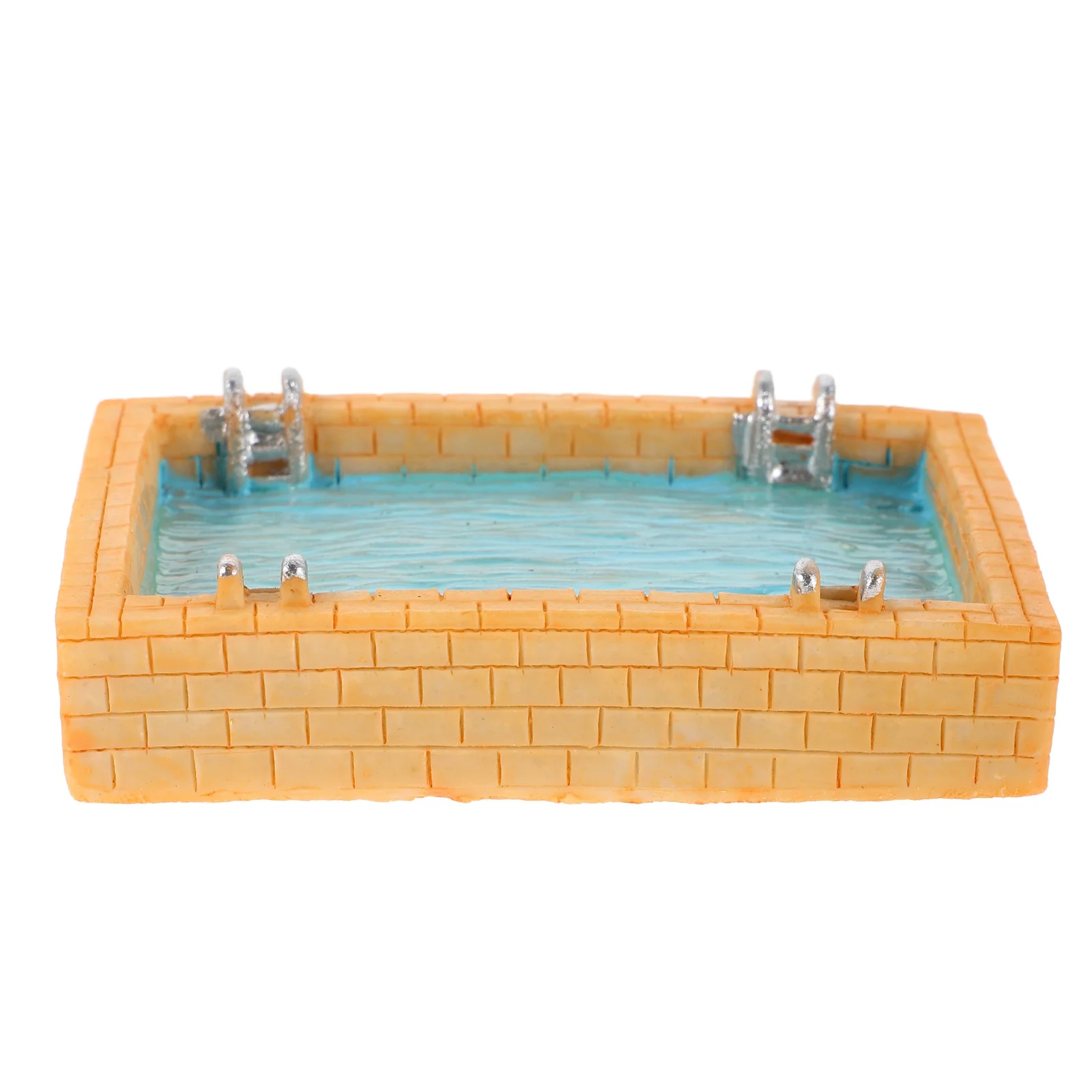

Mini Small Resin Swimming Pool Dollhouse Summer Decor Fairy Garden Miniature Poolside Decoration Accessory Paddling Pool