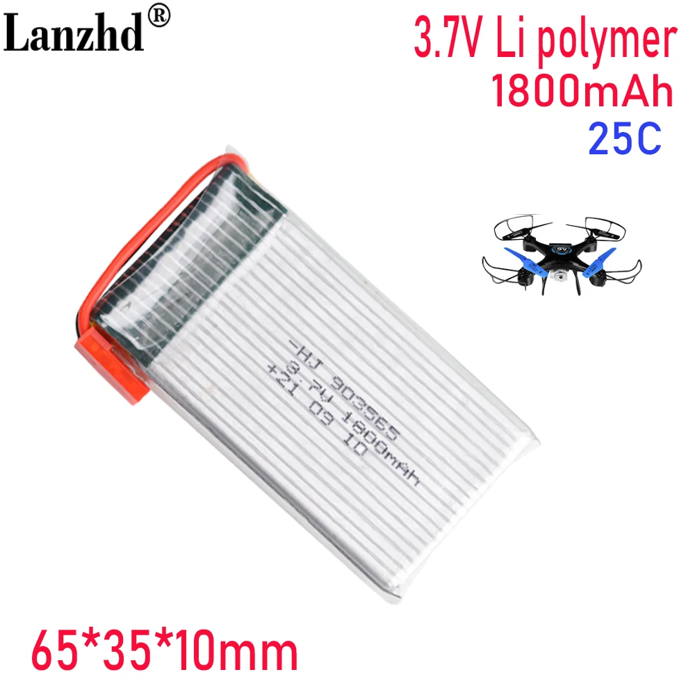 3.7v 1800mAh 25C lithium battery Plum polymer with protection plate For Aircraft UAV A6 A8 A20 A22 H68 battery