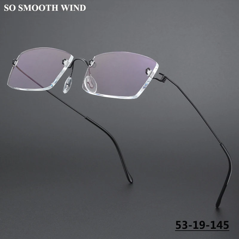 

Denmark Brand Screwless Rimless Glasses Frame Men Ultralight Narrow Rectangle Eyeglasses Women Rim Thin Eyewear Spectacles 2120