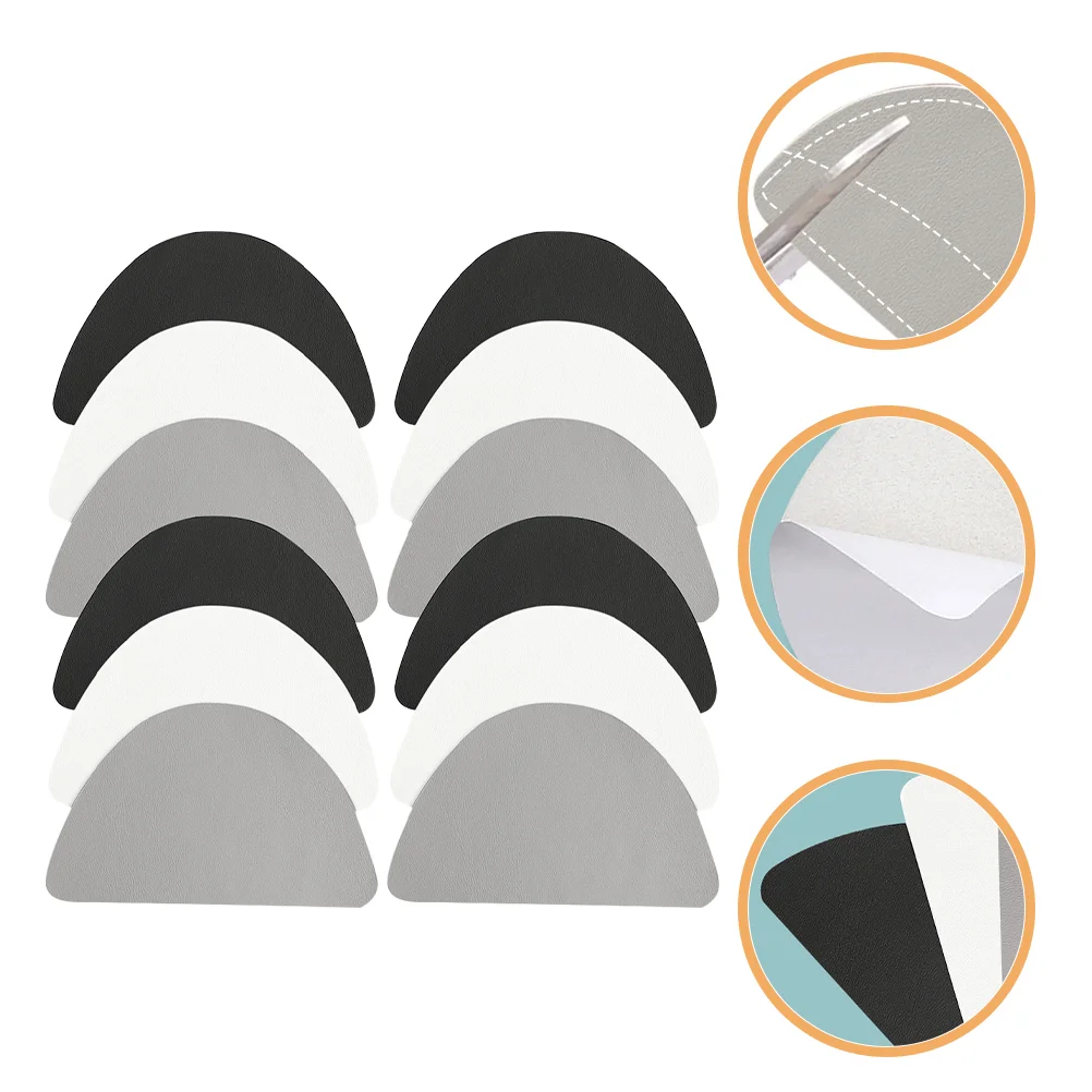 12 Pcs Shoe Repair Stickers Heel Patches Heels Tool Adhesive for Hole Protectors Boots Accessories