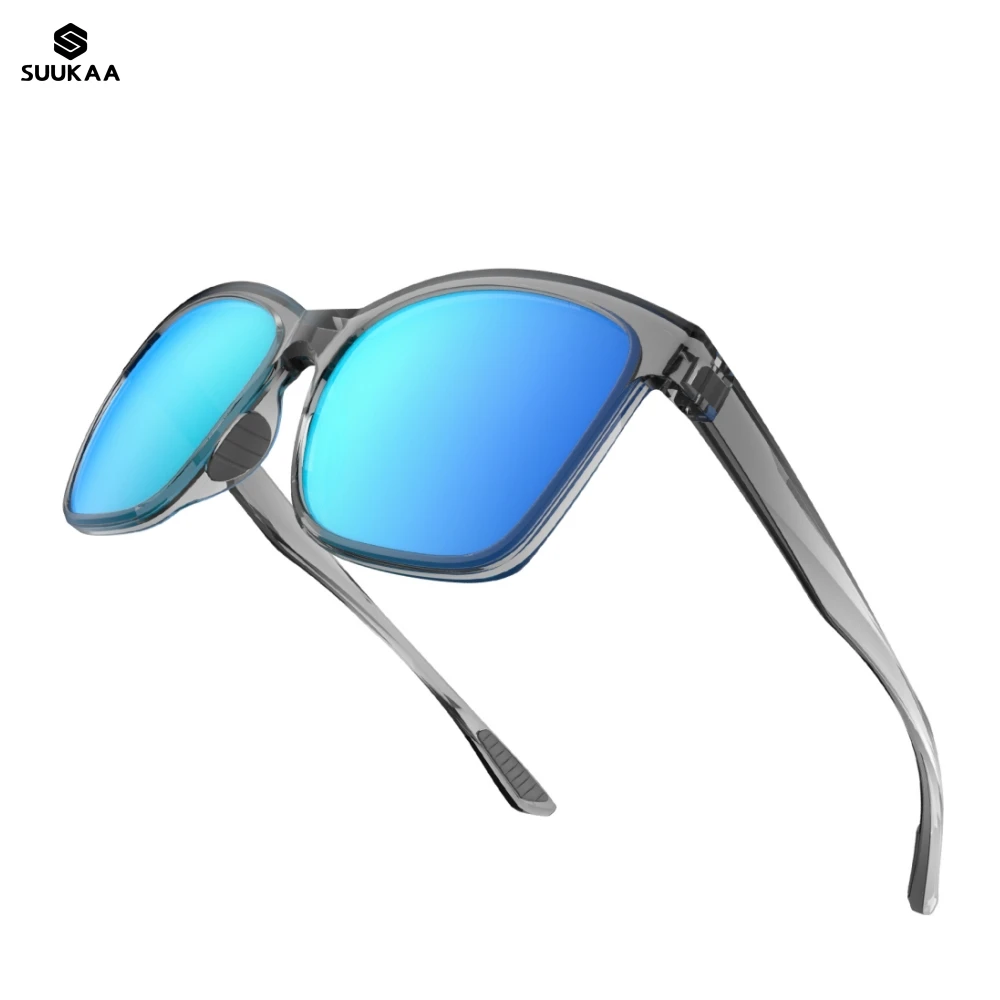 SuuKaa Brand Square Polarized Sunglasses Men Women Outdoor Sports Windproof for Cycling Fishing Running UV400 Eyewear