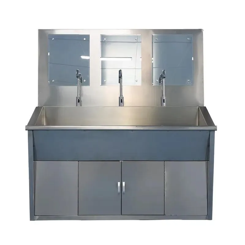 for Commercial hospital stainless steel hand washing surgery scrubbing sink automatic induction wash basin