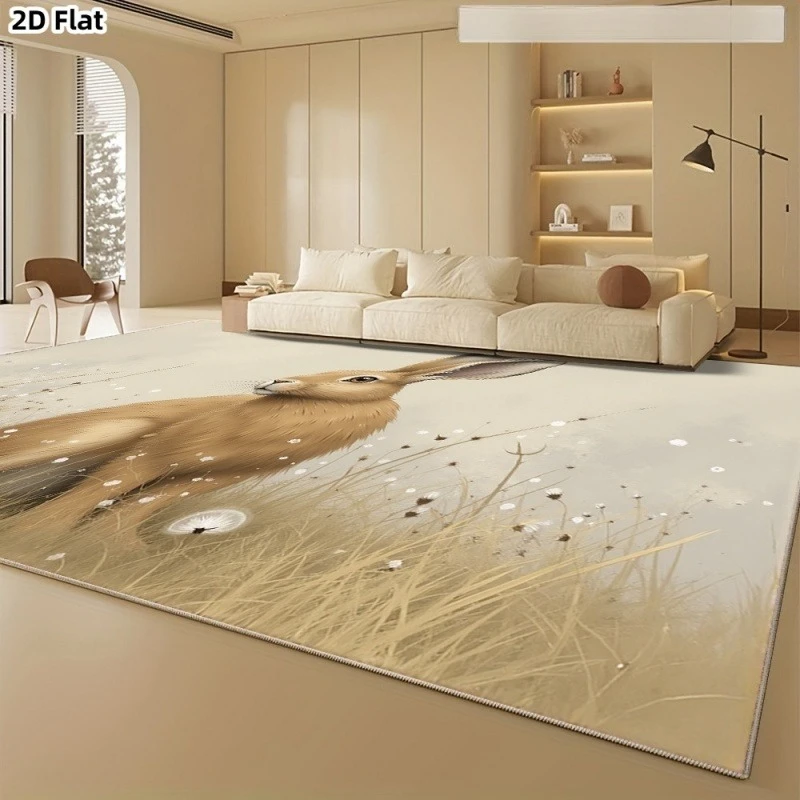 Newest Wild Hare Dandelion Pastoral Large Area Rug Non Slip Soft Living Room Bedroom Carpet