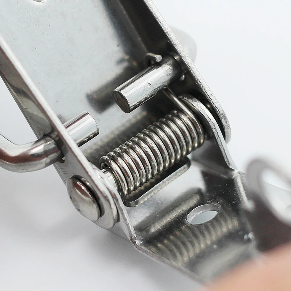 

2pcs Spring Latch Clamp Stainless Steel Adjustable Self-Locking Buckles Heavy Duty Lever Latches For Vehicle Mechanical