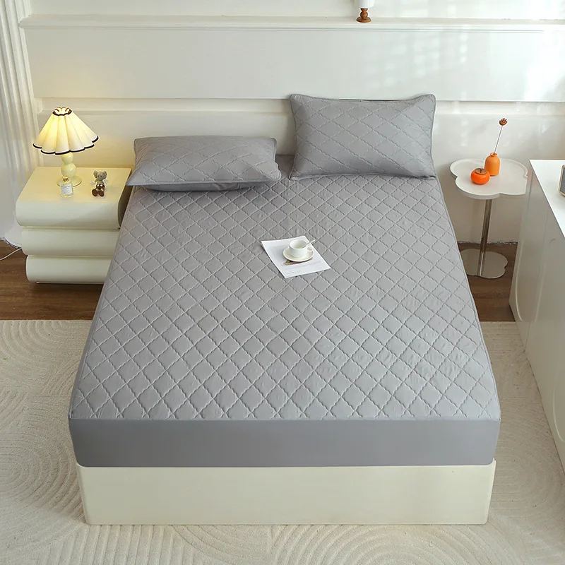 

Waterproof bed cover machine washable cotton pad protector mattress cover American standard bed cover