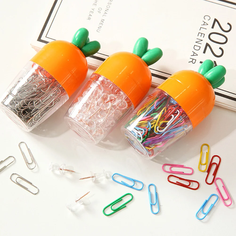 

Decorative Carrot Paper Clips Office Supplies Cute Planner Clips Thumbtacks Push Pins Small Multiuse Stationery Accessories