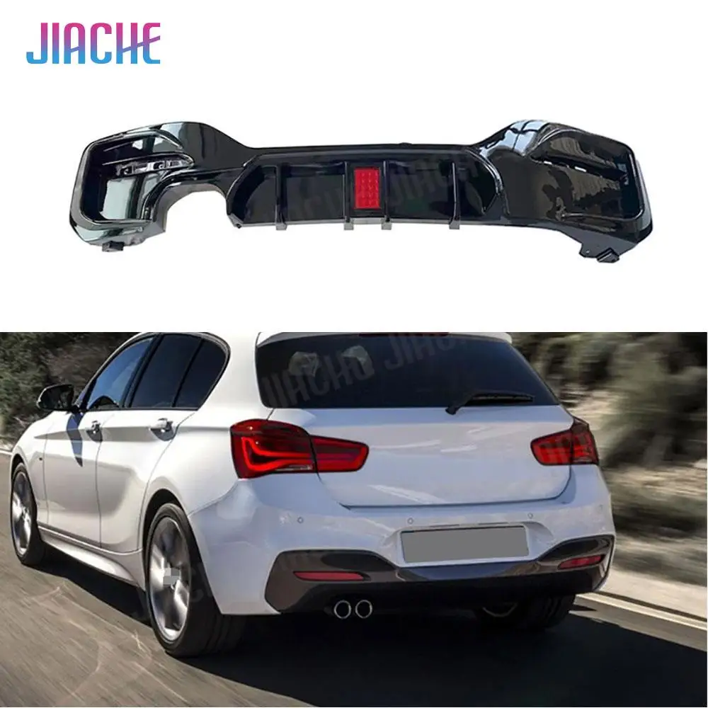 Glossy Black Rear Diffuser Bumper Lip Spoiler For BMW 1 Series F20 M Sport M135i M140i 2016 2017 2018 Rear Diffuser Body Kits