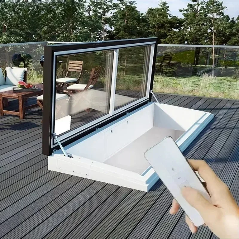 【2026】Electric Skylight Entrance Hatch Skylight Ventilation Window Electric Open Double Glazed Roof