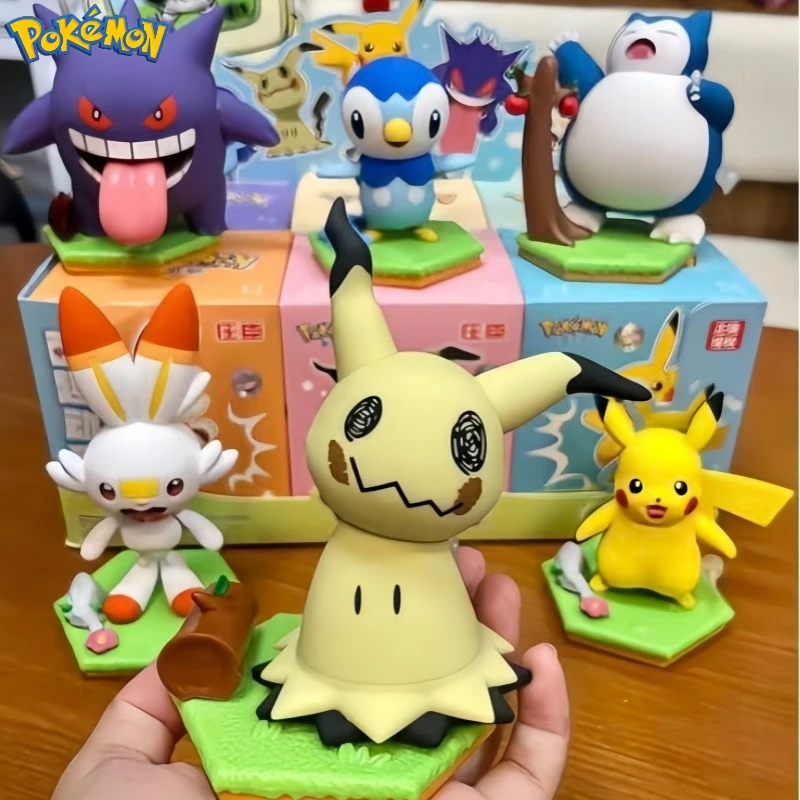 

Pokemon Pikachu Figurine Blind Box Anime Snorlax Mystery Box Charmander Cartoon Ornament Figurine Toy Birthday Gift