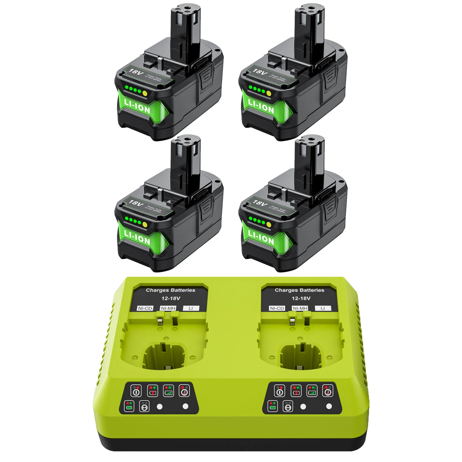 Zamienna bateria do Roybi P108 6000mAh z podwójną ładowarką 6A do Roybi 18V ONE+ System P102 P103 P104 P105 P107 P109 — zdjęcie produktu 7