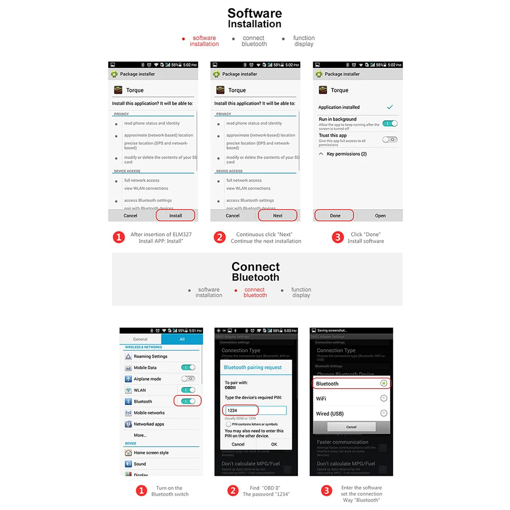 أداة تشخيص السيارة obd2 الماسح الضوئي بلوتوث ELM327 obdii أداة تشخيص السيارات ELM327 V2.1 obd2 قارئ الرمز لنظام أندرويد #5