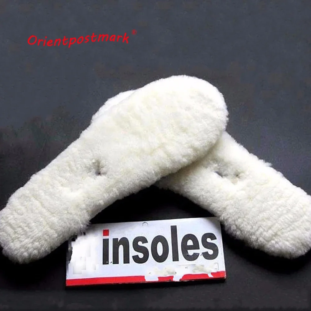 

Sheepskin Shearling Insoles Natural Real Fur Wool Cashmere Thermal Adult Children Winter Shoes Warm Snow Boots Shoe Pad Oversize