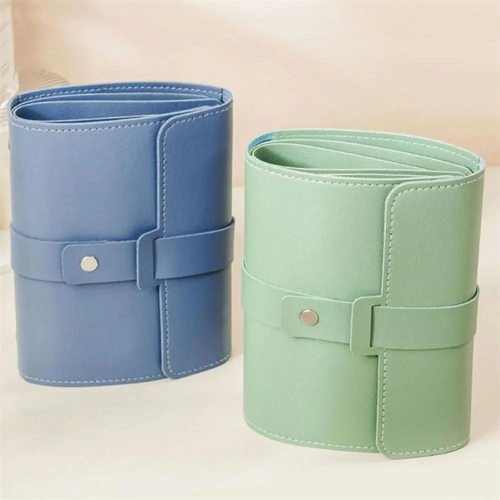 

Jewelry Organizer Earring Holder Pu Leather Foldable Book Design Jewelry Storage Organizer Multi-layer Space Saving