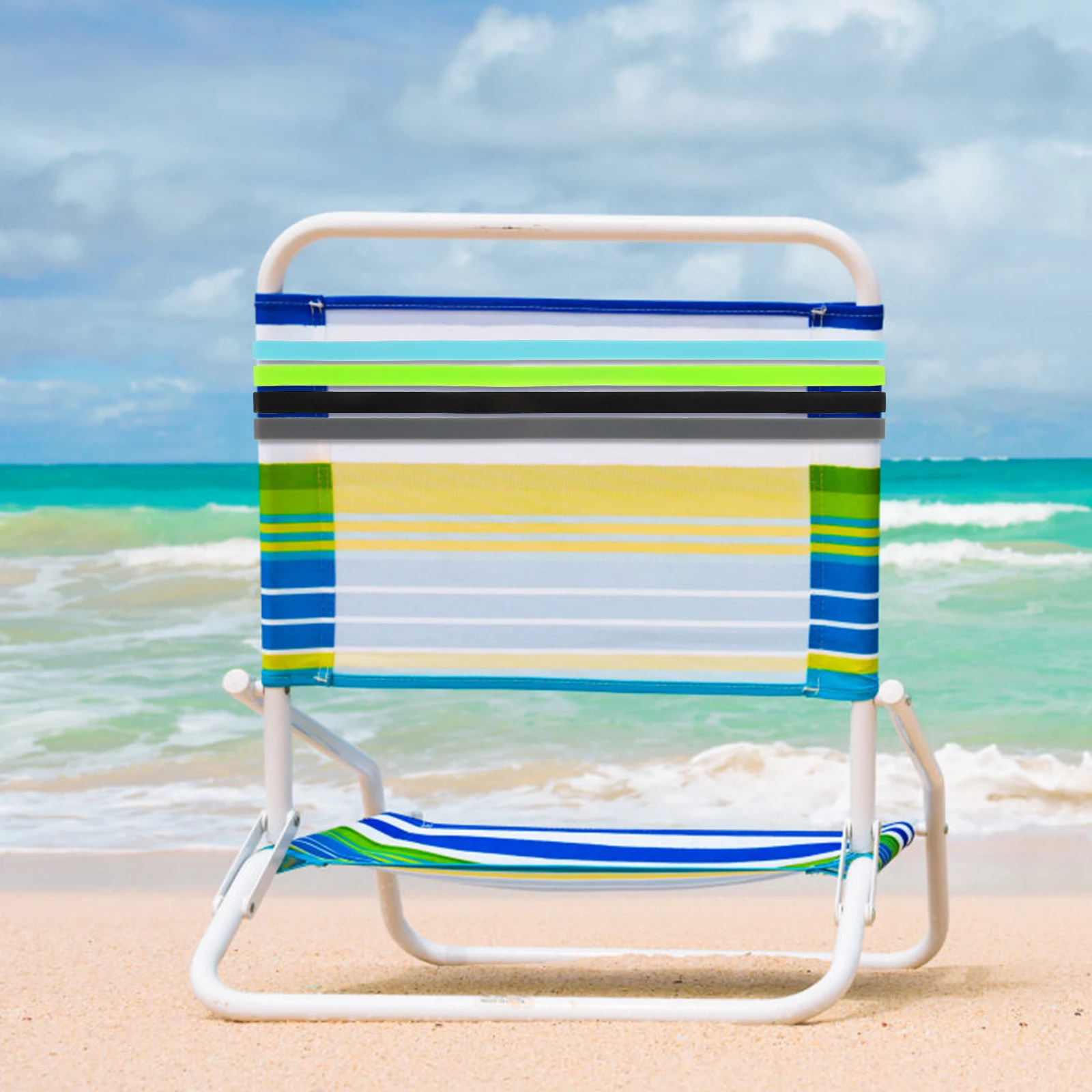 

13 Pcs Beach Chair Bands High Elasticity Silicone Windproof Towel Straps for Chairs Lightweight Travel Accessories