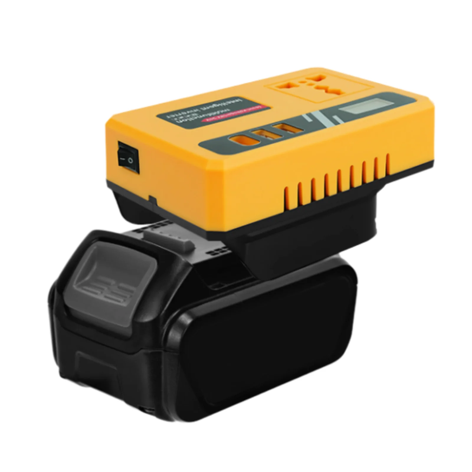 

Multifunction Intelligent Inverter DC 20V to AC 110V-220V 120W Portable USB&Type-c Power Bank For Dewalt 20V Battery Pin New